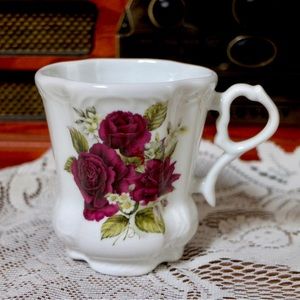 floral rose coffee or tea mug